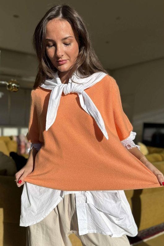 Conrad Layer Knit Apricot Sorbet -